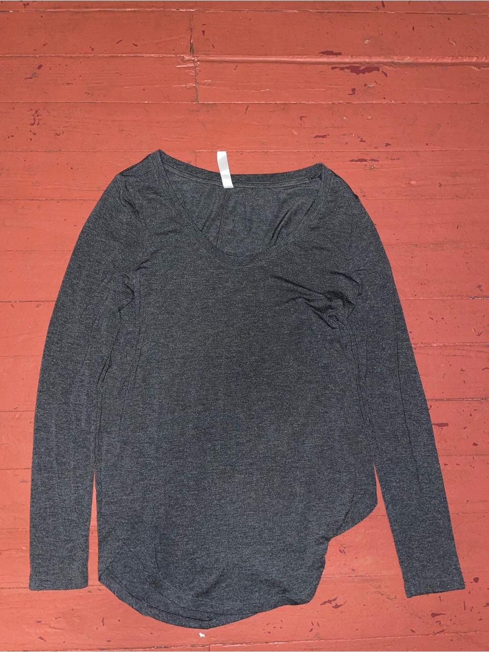 Athleta Classic Women's Long Sleeve Scoop Neck Top - Dark Gray